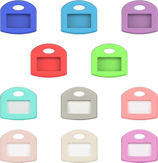 37 Pcs Key Covers Caps 1 Inch Key Covers Protectors with Clear Windows and Blank Paper Labels, Soft Key V1258-DP02-C-2081