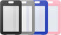 12 Pack ID Badge Holder with Double-Sided Windows Vertical Hard Plastic Case Black Card Protector Pouch, 4 V1258-DP02-C-2088