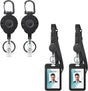 2 Pack Retractable Keychain and Adjustable Lanyard with Retractable Badge Reel Quick-Release Buckle with V1258-DP02-C-2090