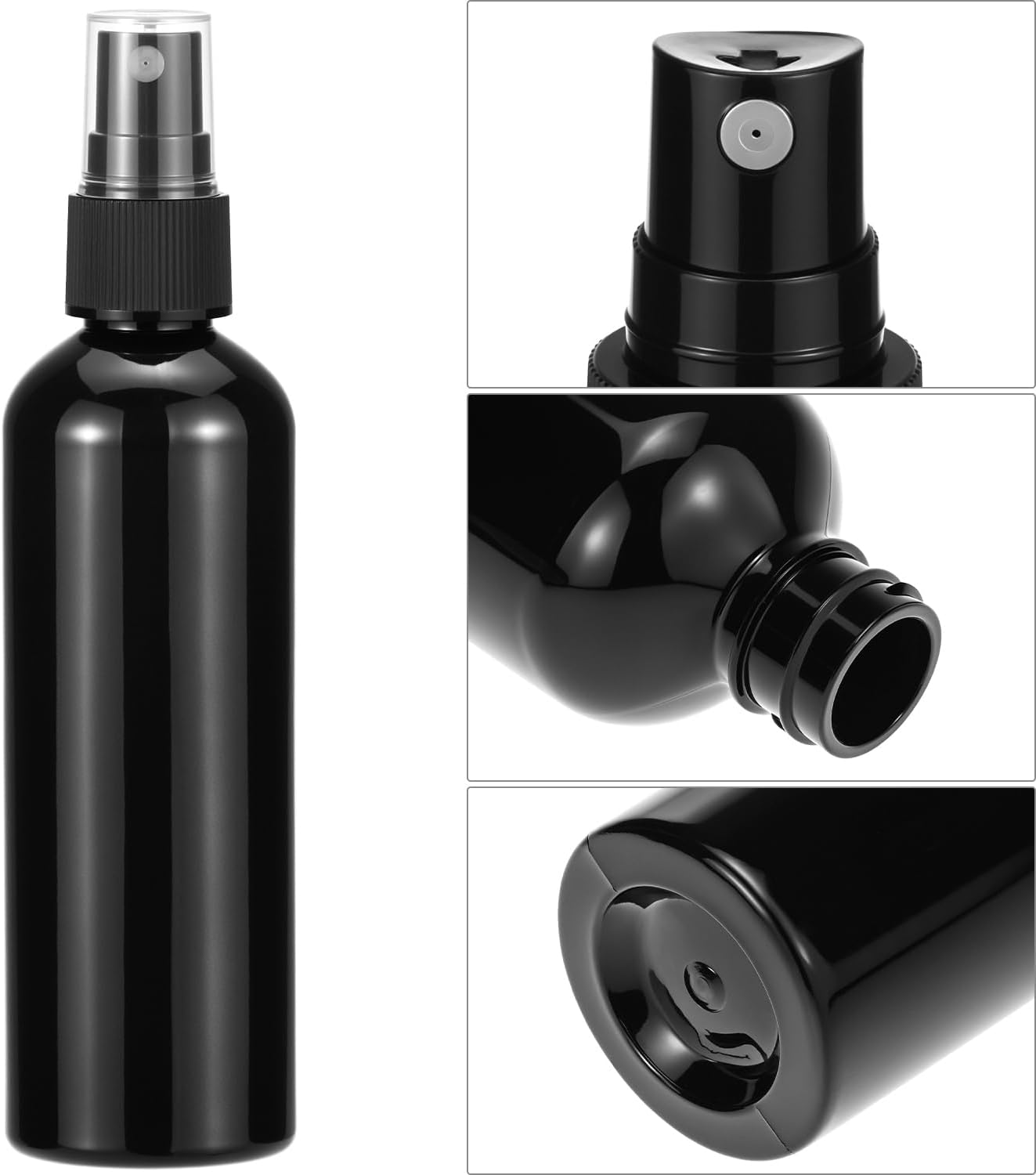 Black Empty Spray Bottles, 30 Pack 4 oz Refillable Plastic Containers with Fine Mist Sprayer for Essential V1258-DP02-C-2105