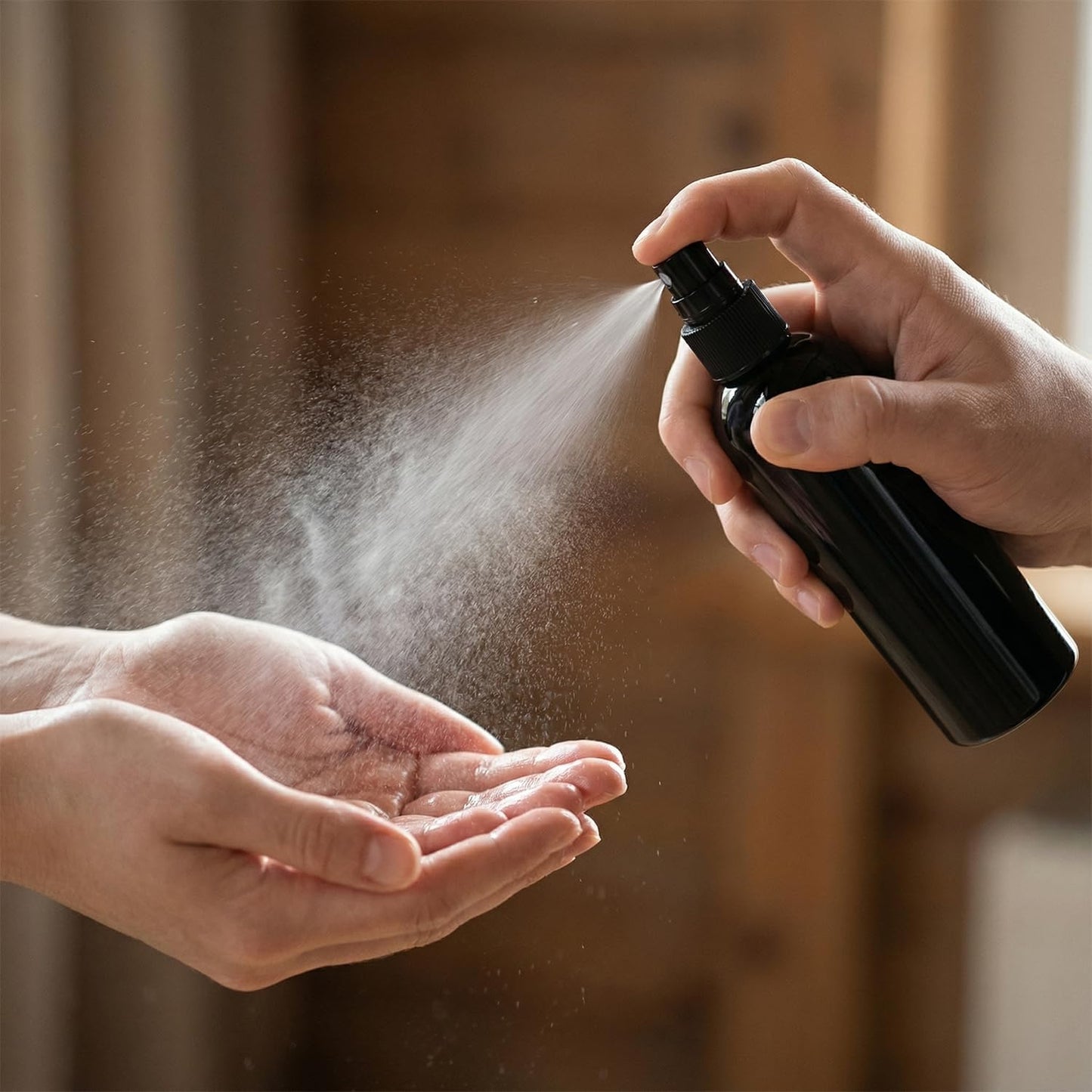 Black Empty Spray Bottles, 30 Pack 4 oz Refillable Plastic Containers with Fine Mist Sprayer for Essential V1258-DP02-C-2105