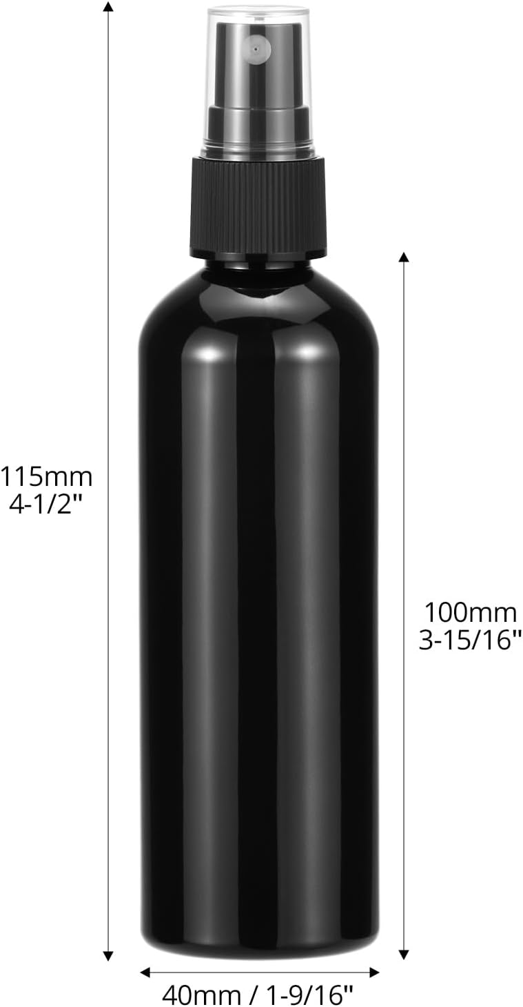 Black Empty Spray Bottles, 30 Pack 4 oz Refillable Plastic Containers with Fine Mist Sprayer for Essential V1258-DP02-C-2105