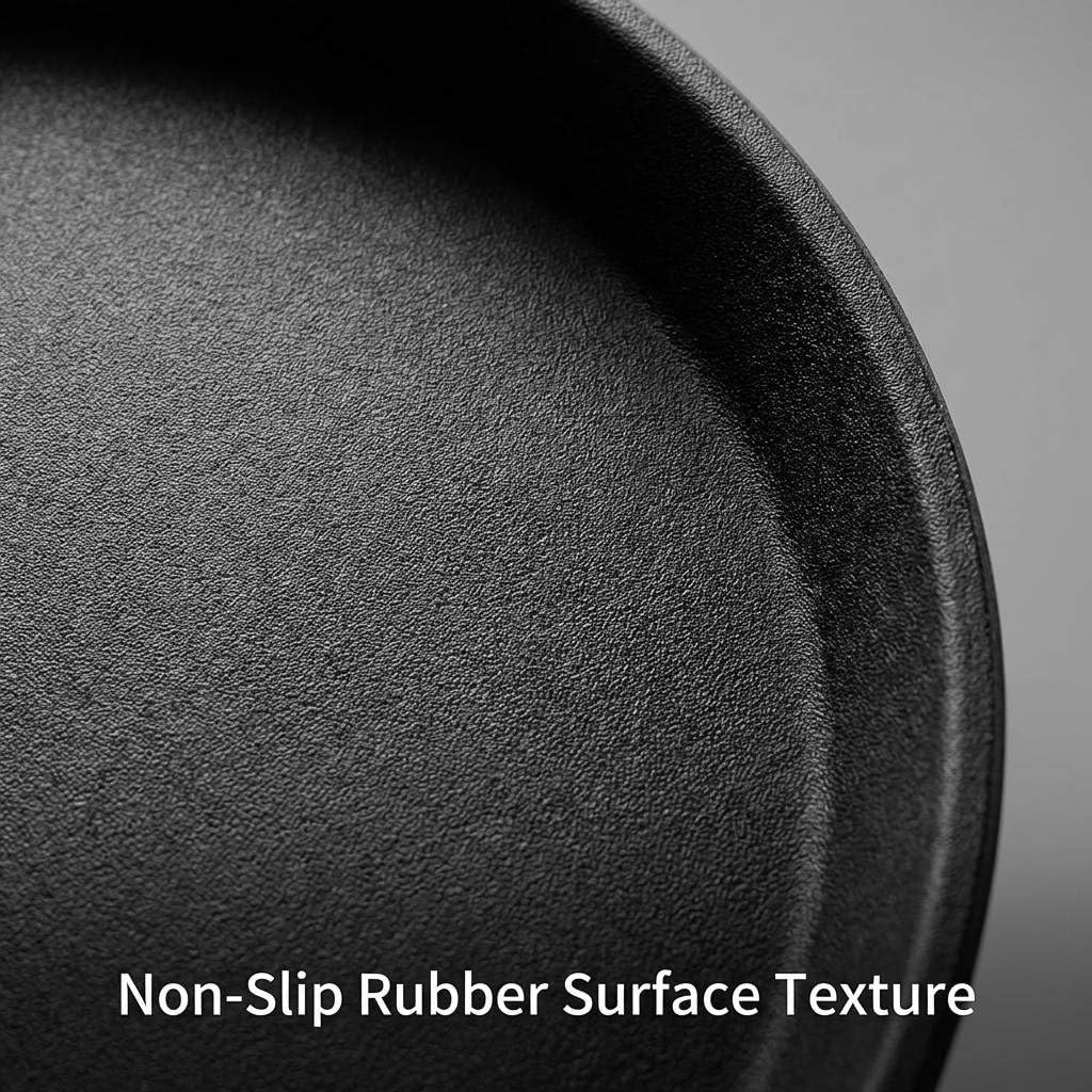 14-Inch Round Non-Slip Serving Tray Set - 4Pack Rubber Surface Drink & Meal Carrier for Home, Cafe & Catering V1258-DP02-C-2108