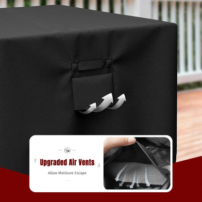 Square Fire Pit Cover, Fits for 28-32 Inch Fire Pit Table, Waterproof and Windproof, 32 x 32 x 24 Inches, V1258-DP02-C-211