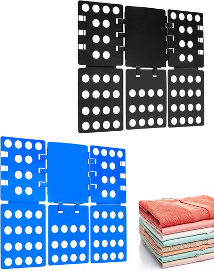 PP Composite Folding Board, 2 Pack Folding Clothes Board - Black + Blue, One-Hand Operation Laundry Folding V1258-DP02-C-2115