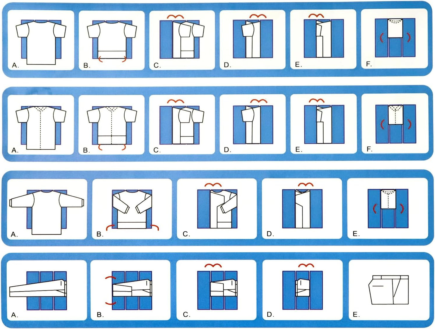 PP Composite Folding Board, 2 Pack Folding Clothes Board - Black + Blue, One-Hand Operation Laundry Folding V1258-DP02-C-2115