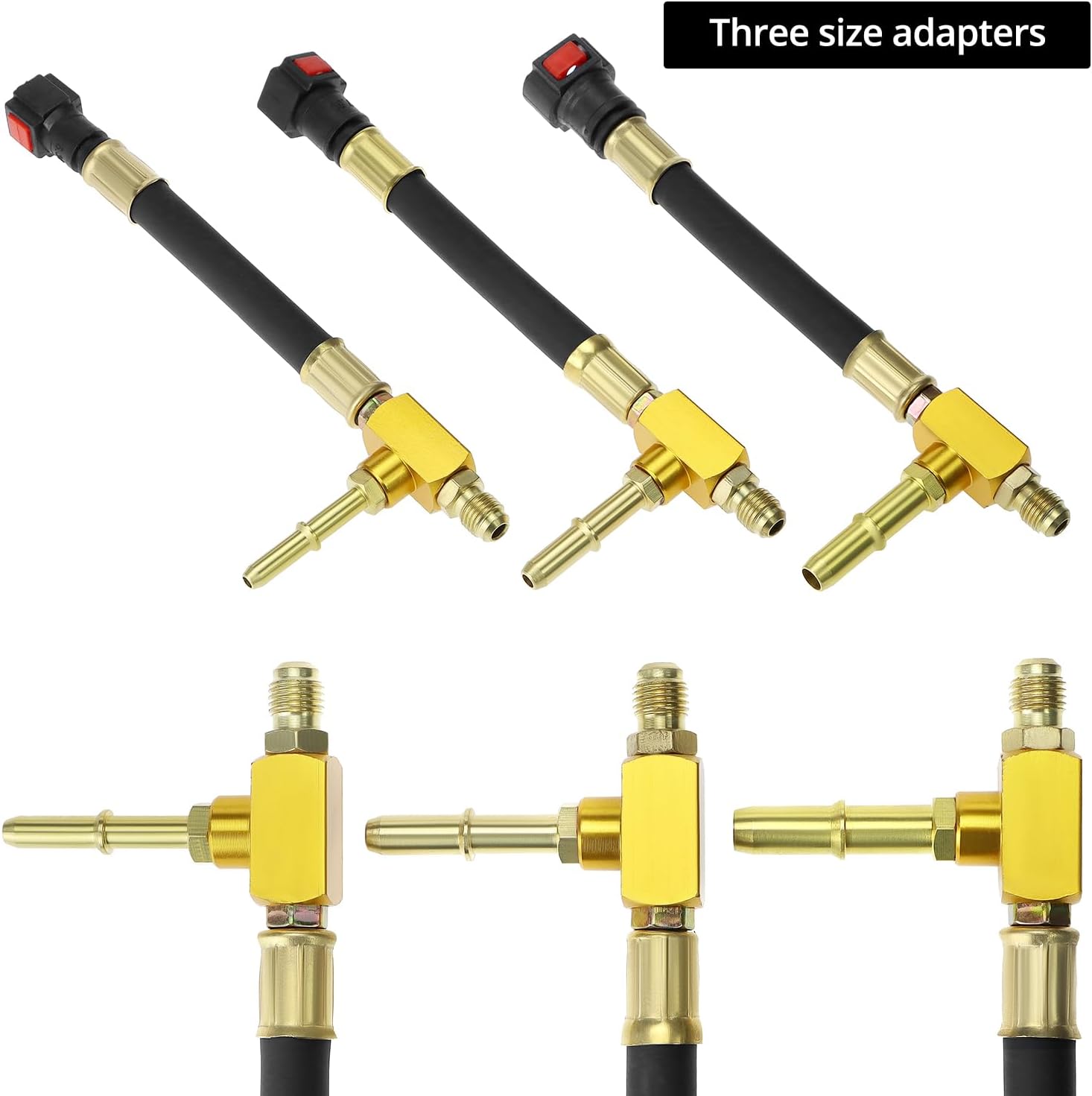 Universal Fuel Pressure Test Kit, Dual Scale Gauge (0-7 bar/0-100 psi) with Multiple Adapter Sizes, Brass V1258-DP02-C-2117