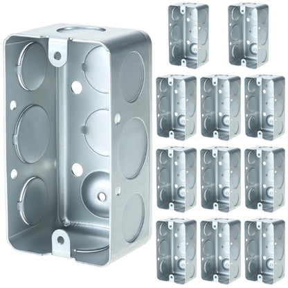 Electrical Box 12-Pack, 4x2 Inch Outlet Box,13 Cubic Inches, Ten 1/2 Inch Knockouts Electrical Box,1-7/8" V1258-DP02-C-2121