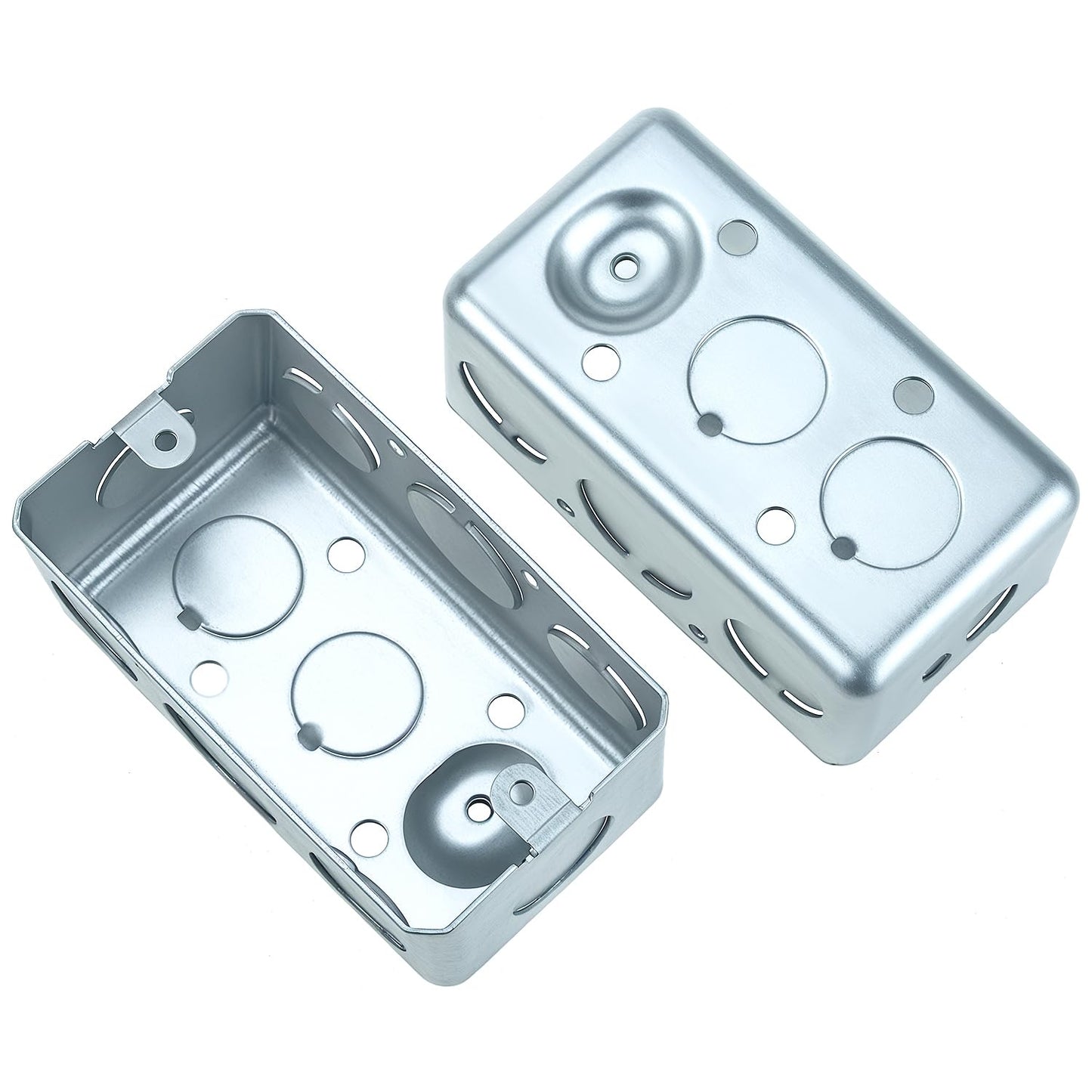 Electrical Box 12-Pack, 4x2 Inch Outlet Box,13 Cubic Inches, Ten 1/2 Inch Knockouts Electrical Box,1-7/8" V1258-DP02-C-2121