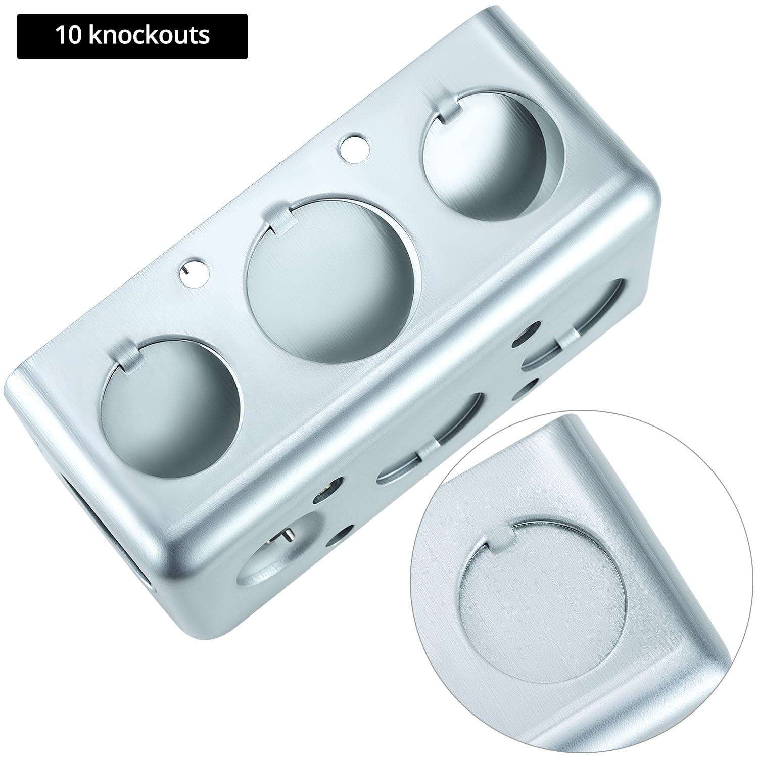 Electrical Box 12-Pack, 4x2 Inch Outlet Box,13 Cubic Inches, Ten 1/2 Inch Knockouts Electrical Box,1-7/8" V1258-DP02-C-2121
