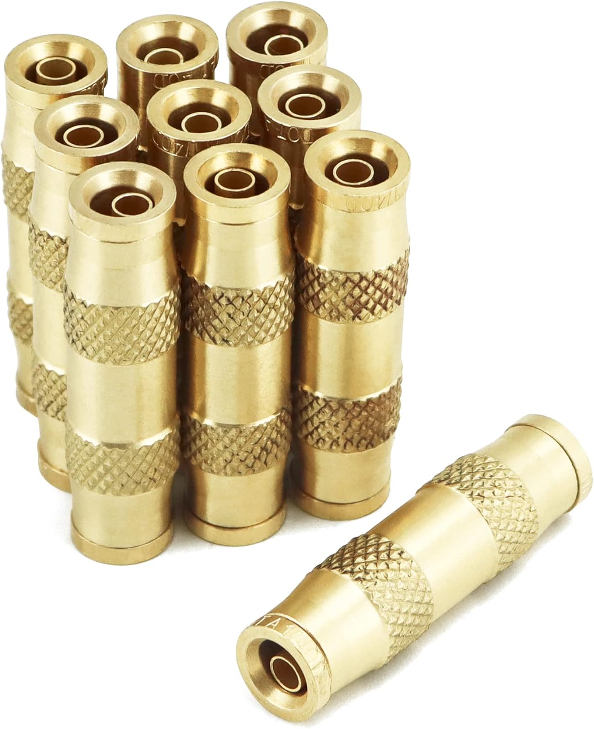 1/4" Push To Connect Fittings - 10 Pack Air Compressor Quick Connect Dot Air Line Pneumatic Hose Fittings V1258-DP02-C-2122