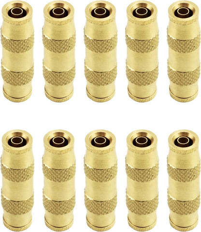 1/4" Push To Connect Fittings - 10 Pack Air Compressor Quick Connect Dot Air Line Pneumatic Hose Fittings V1258-DP02-C-2122