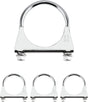 Zinc-Plated Carbon Steel U-Bolt Clamp 2.5" - 4 Pack Fits 2.5" OD Pipes for Exhaust, Muffler & Gate Connection V1258-DP02-C-2126