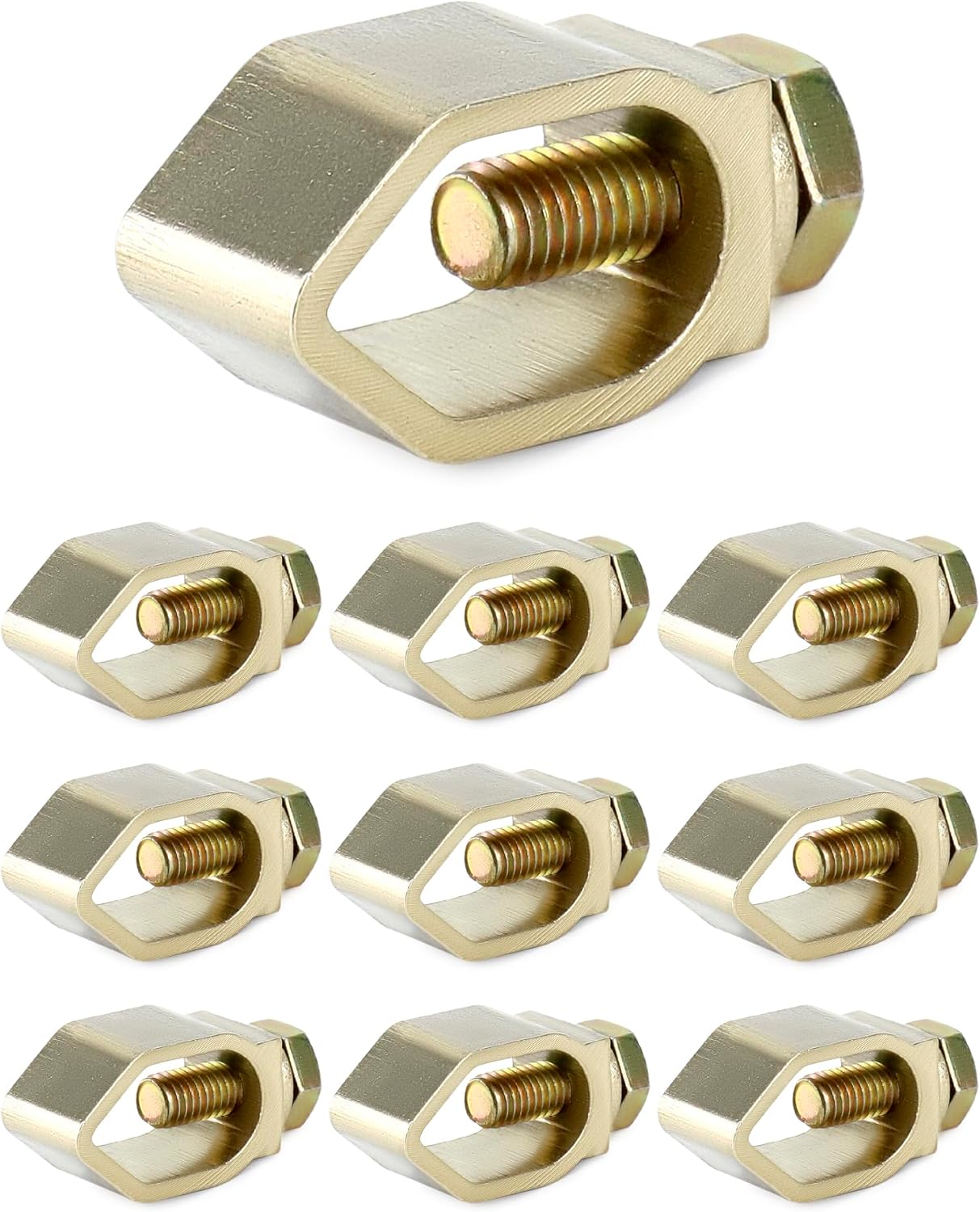 Direct Burial Ground Rod Clamp, 10 Pack 5/8" Diameter Copper Mechanical Connectors V1258-DP02-C-2127