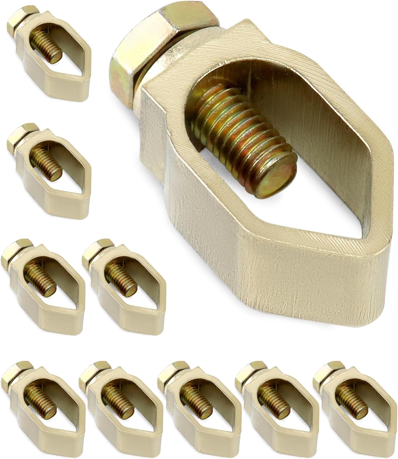 Direct Burial Ground Rod Clamp, 10 Pack 5/8" Diameter Copper Mechanical Connectors V1258-DP02-C-2127
