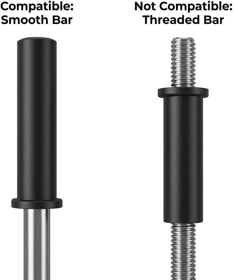 Adapter Sleeves 1" to 2" - 8" Length, 2 Pairs, 600 lbs Load, Locking Bolt & Caps for Racks, Bars & Plates V1258-DP02-C-2128