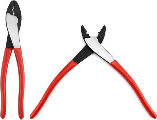 Wire Crimping Tool, 10" Steel Cable Wire Electrical Cutter Crimper Crimping & Cutting Pliers for 10~22 AWG V1258-DP02-C-2129