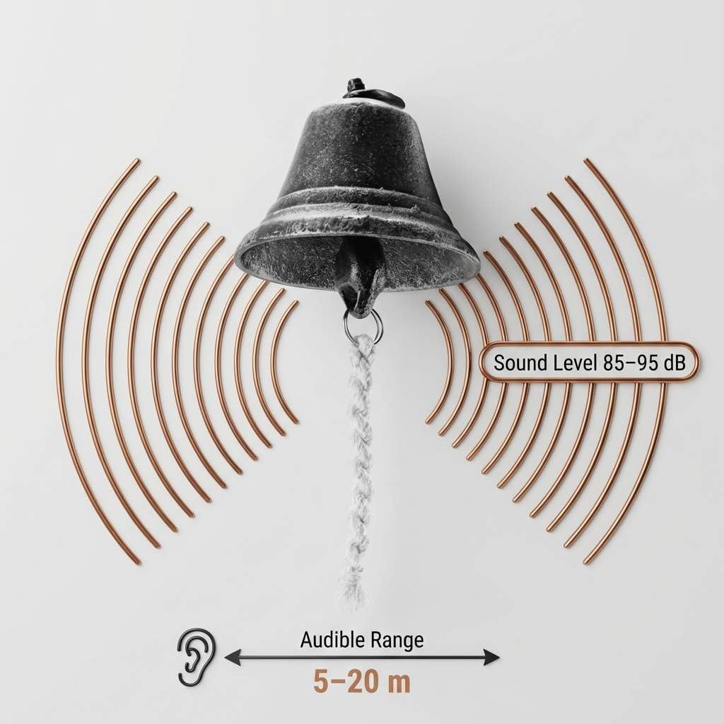 Cast Iron Vintage Hanging Bell - Loud Rustic Wall Bell for Farmhouse, Porch & Garden Entry V1258-DP02-C-2132
