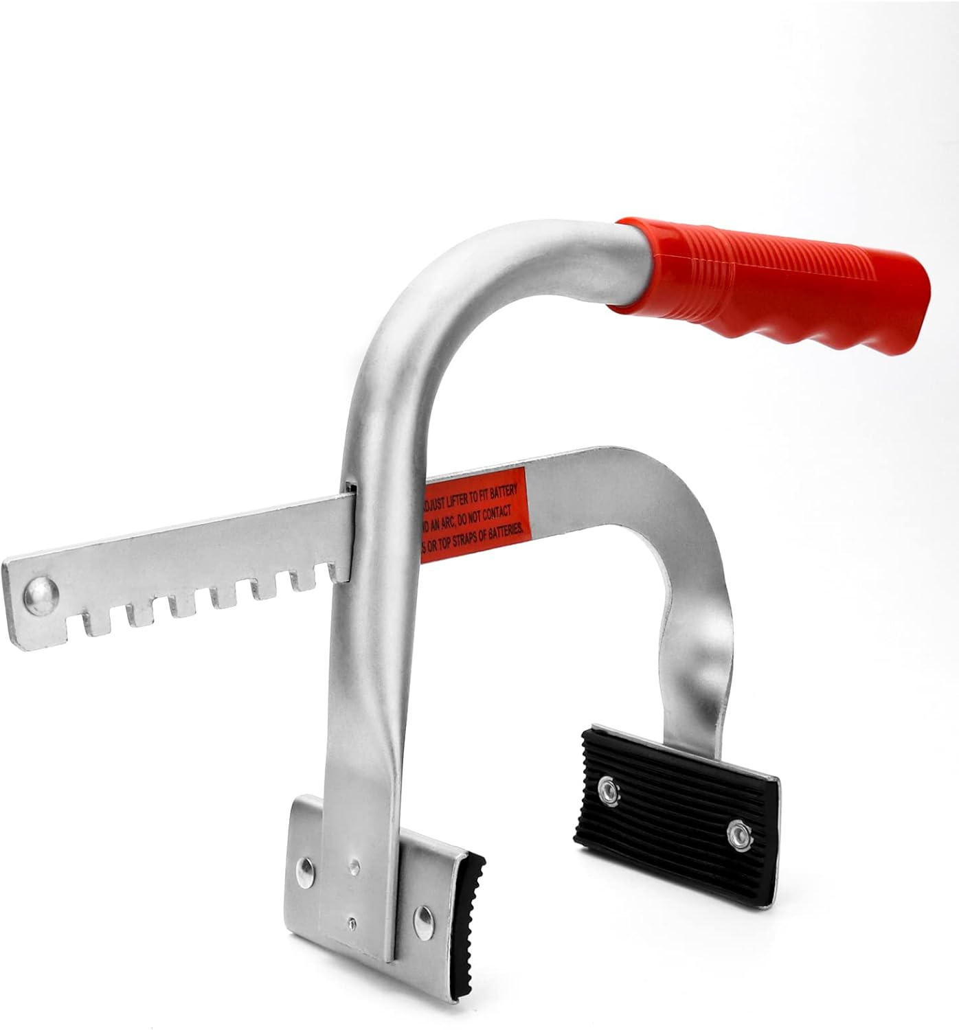 Battery Carrier, Battery Rack with Pads, Adjustable from 5" to 7", for Lifting and Carrying Batteries V1258-DP02-C-2139