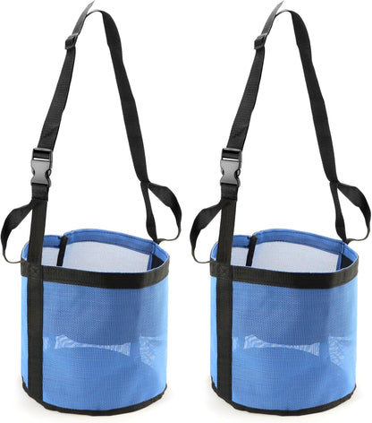 2 Pack Horse Feed Bag for Grain - Durable Mesh Grain Feeder with Adjustable Strap, Comfortable Neck and Nose V1258-DP02-C-2141