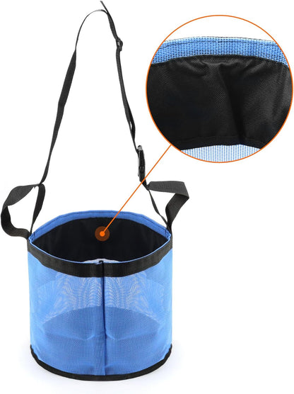 2 Pack Horse Feed Bag for Grain - Durable Mesh Grain Feeder with Adjustable Strap, Comfortable Neck and Nose V1258-DP02-C-2141