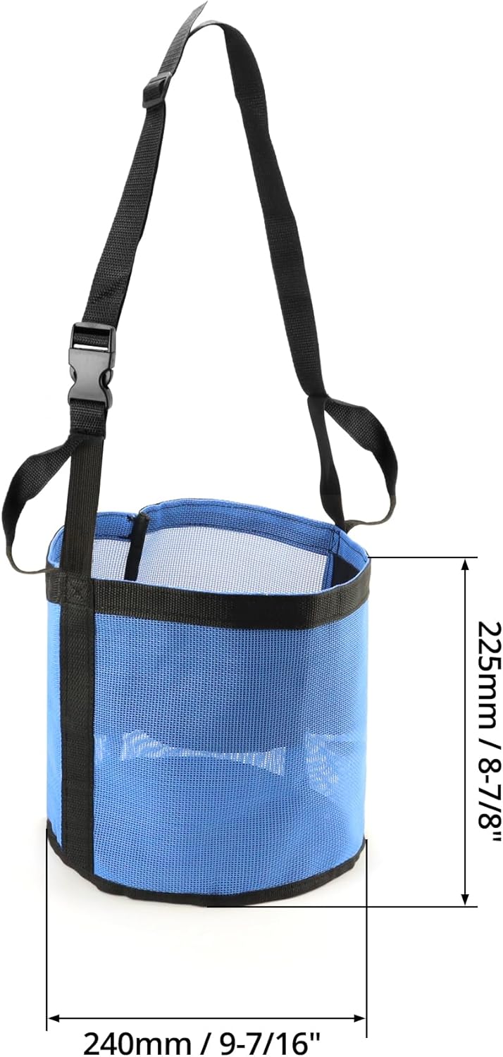 2 Pack Horse Feed Bag for Grain - Durable Mesh Grain Feeder with Adjustable Strap, Comfortable Neck and Nose V1258-DP02-C-2141