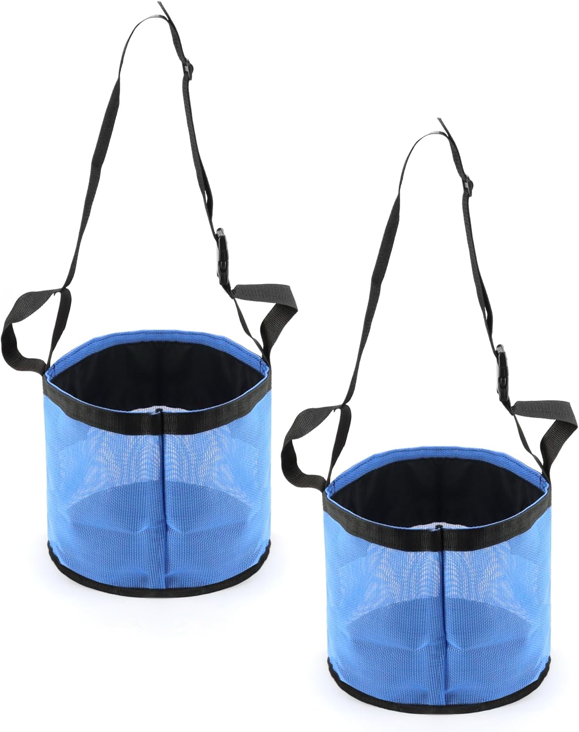 2 Pack Horse Feed Bag for Grain - Durable Mesh Grain Feeder with Adjustable Strap, Comfortable Neck and Nose V1258-DP02-C-2141