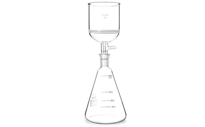 Borosilicate Glass 500ml Buchner Filtering Funnel and 1000 mL Erlenmeyer Flask, with Standard 24/40 Joint V1258-DP02-C-2143