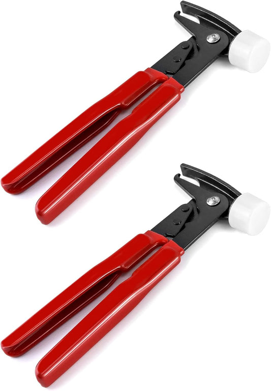Heavy-Duty Wheel Weight Hammer Pliers, Tool for Installing and Removing Clip-On Wheel Weights, Red V1258-DP02-C-2145