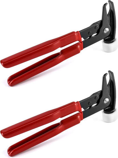 Heavy-Duty Wheel Weight Hammer Pliers, Tool for Installing and Removing Clip-On Wheel Weights, Red V1258-DP02-C-2145