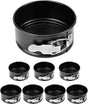 4 Inch Springform Pan Set, Nonstick, Leakproof Mini Cheesecake Pans with Removable Bottom, Carbon and V1258-DP02-C-2146