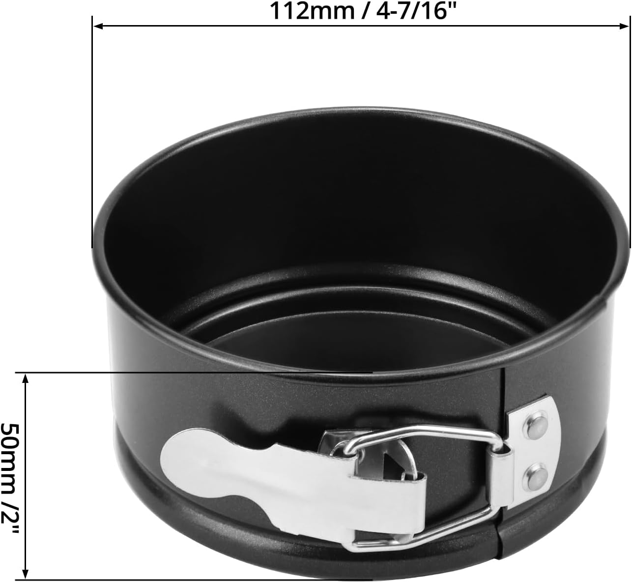 4 Inch Springform Pan Set, Nonstick, Leakproof Mini Cheesecake Pans with Removable Bottom, Carbon and V1258-DP02-C-2146