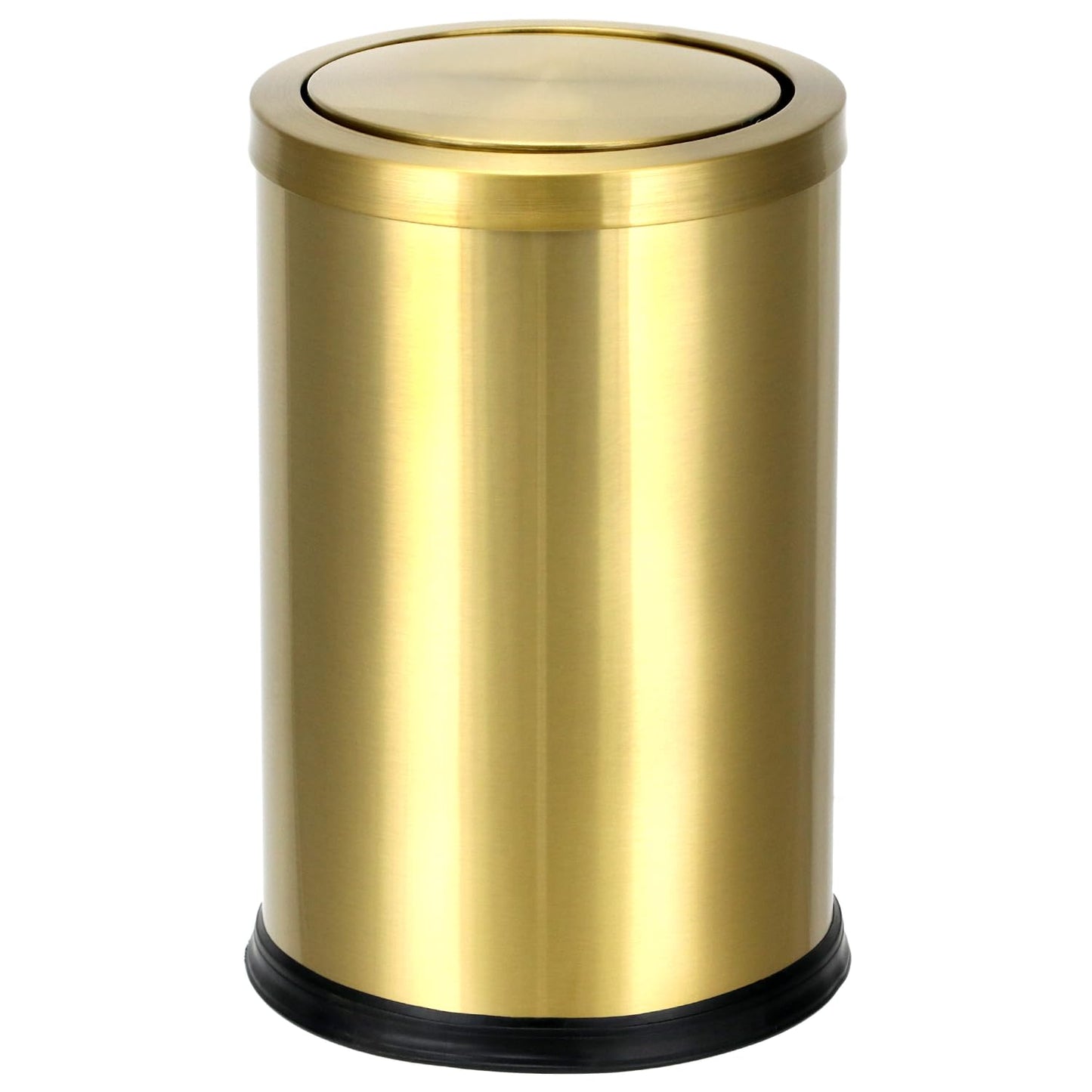 Antique Gold Trash Can, 2.4 Gallons Stainless Steel, Waterproof, Rustproof with Swing Lid V1258-DP02-C-2150