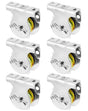 Wall Mount Pulleys, 6 Pcs 1-1/2" Ceiling Mount Single Pulley V-Groove Pulley Hardware Accessories for 3/8" V1258-DP02-C-2151