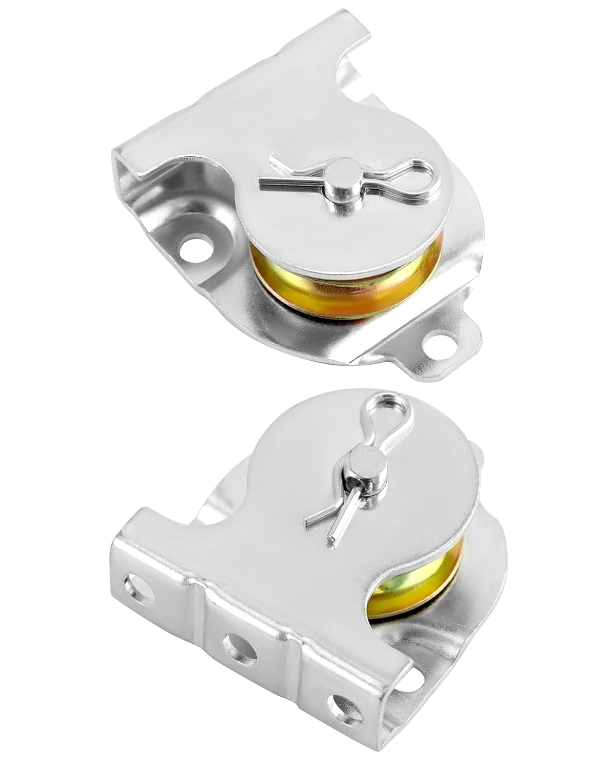 Wall Mount Pulleys, 6 Pcs 1-1/2" Ceiling Mount Single Pulley V-Groove Pulley Hardware Accessories for 3/8" V1258-DP02-C-2151