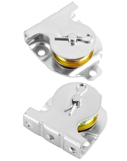 Wall Mount Pulleys, 6 Pcs 1-1/2" Ceiling Mount Single Pulley V-Groove Pulley Hardware Accessories for 3/8" V1258-DP02-C-2151