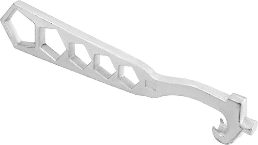 5-Hole Fire Hydrant Wrench 14-1/4", Galvanized Iron Construction - Fits Standard Pentagon Nuts for Outdoor V1258-DP02-C-2152