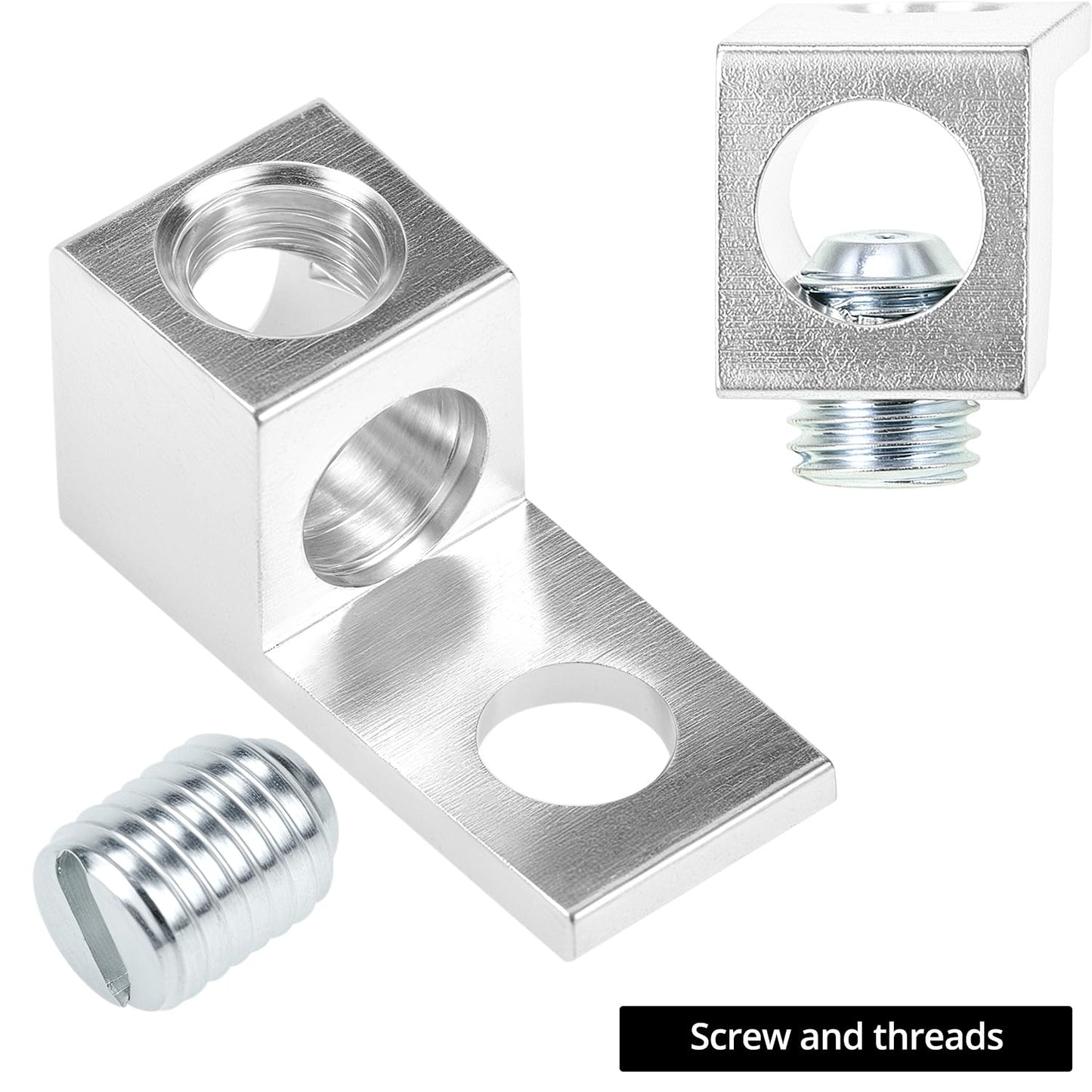 Aluminum Alloy Mechanical Lugs, Terminal Mechanical Lug, Set of 50, Tin Plated with High-Strength V1258-DP02-C-2154