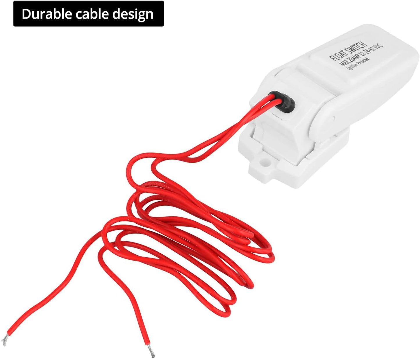 2 Pack Heavy-Duty Automatic Boat Bilge Pump Float Switch | Moisture Tight, Ignition Protected - 12/24/32VDC, V1258-DP02-C-2156