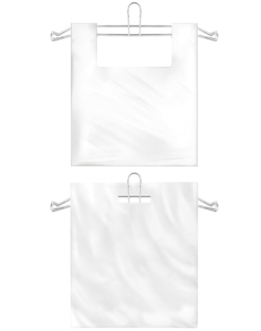 2-Pack T-Shirt Bag Rack Wall Mount, Chrome-Plated Metal T-Shirt Retail Bag Holders, 12-Inch Width, 6" Arm, V1258-DP02-C-2158