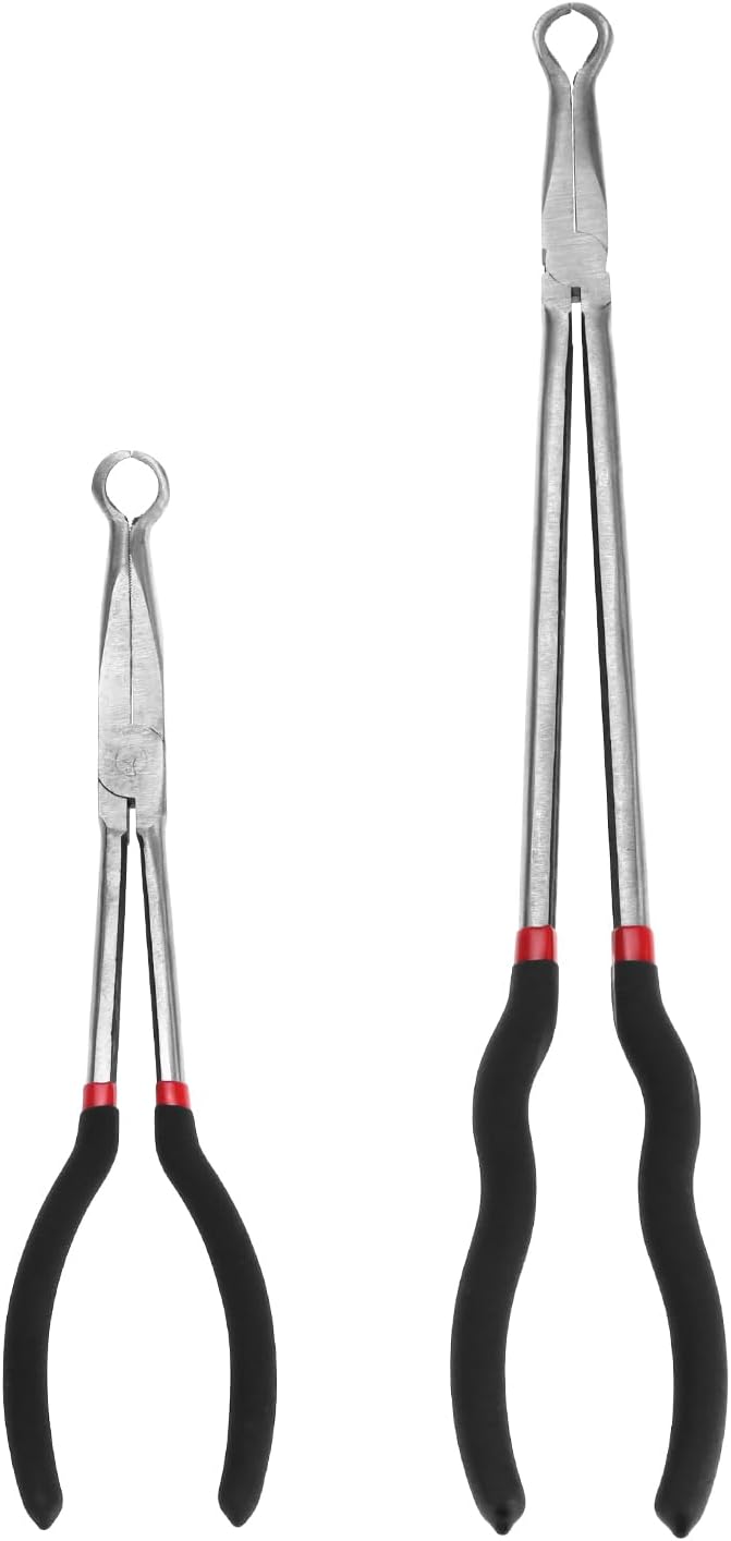Offset Spark Plug Boot Removal Plier - 5/8" Opening, 11" and 16" Length, Offset Tip for Tight Spots, Protects V1258-DP02-C-2162
