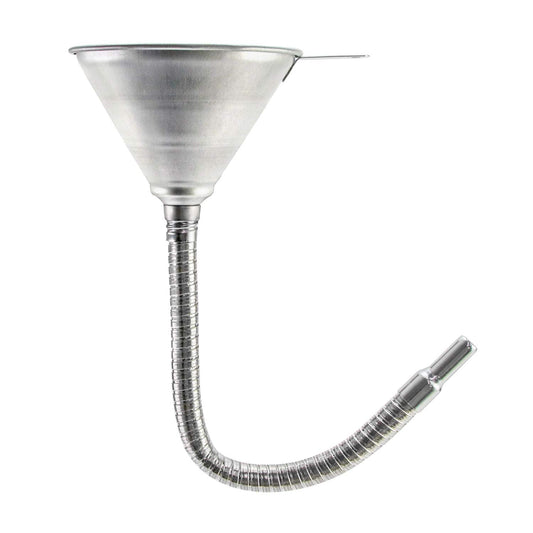Spout Funnel with 14-9/16" Long Flexible Hose and Strainer, Steel Universal Priming Funnel for All V1258-DP02-C-2164
