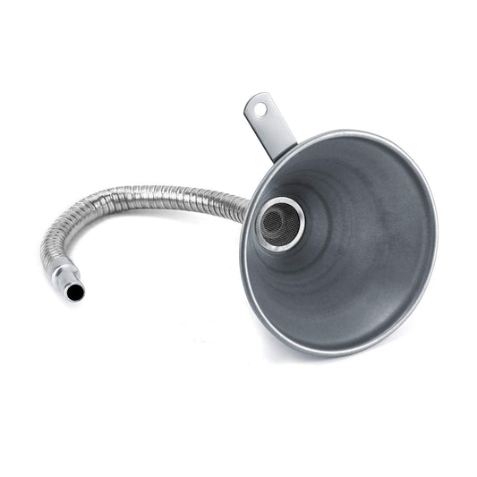 Spout Funnel with 14-9/16" Long Flexible Hose and Strainer, Steel Universal Priming Funnel for All V1258-DP02-C-2164
