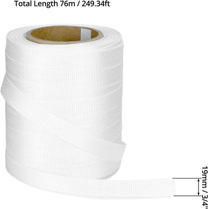 3/4" x 250' Woven Polyester Cord Strap - Strong 2400 lb Strength for Pallet, Bundling & Packaging V1258-DP02-C-2174