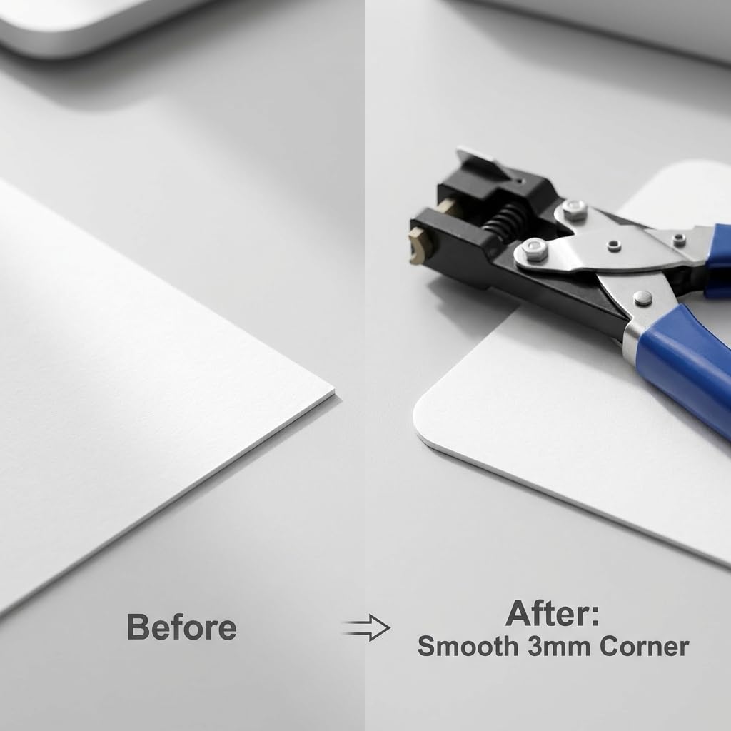 Corner Rounder Cutter R3 (3mm Radius), Smooth Edge Trimmer for PVC Cards, Photos & Paper Projects V1258-DP02-C-2176
