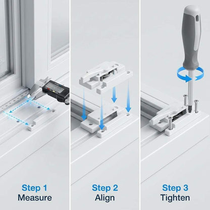 10 Pack Sliding Window Sash Locks, Cam Action White Double Hung Window Sash Lock for Vertical and Horizontal V1258-DP02-C-2179