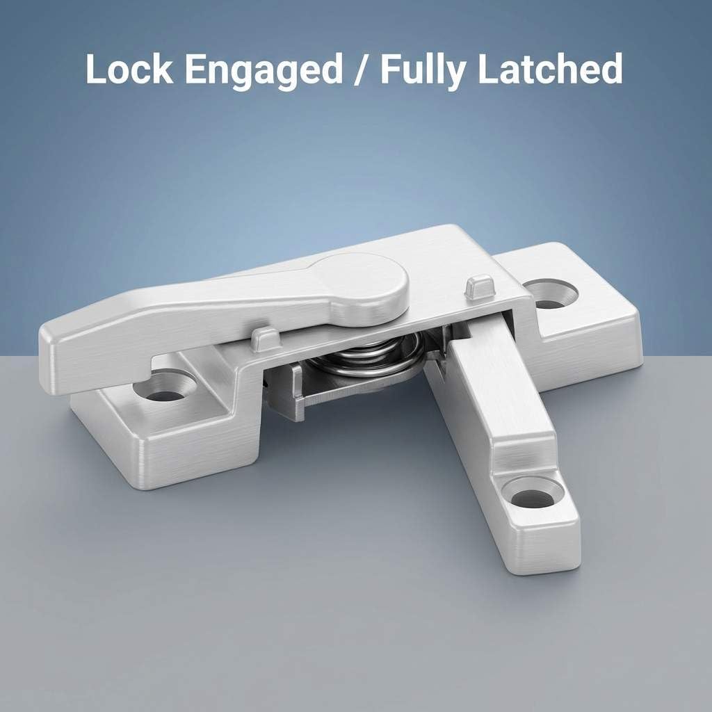 10 Pack Sliding Window Sash Locks, Cam Action White Double Hung Window Sash Lock for Vertical and Horizontal V1258-DP02-C-2179