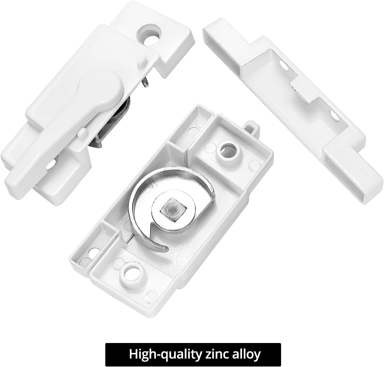 10 Pack Sliding Window Sash Locks, Cam Action White Double Hung Window Sash Lock for Vertical and Horizontal V1258-DP02-C-2179