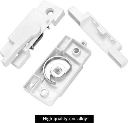 10 Pack Sliding Window Sash Locks, Cam Action White Double Hung Window Sash Lock for Vertical and Horizontal V1258-DP02-C-2179