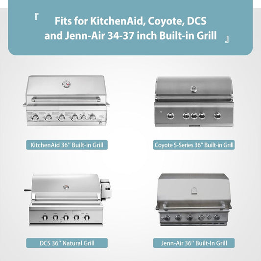 38'' Built-in Grill Cover for Coyote, DCS, Jenn-Air, KitchenAid, and Lynx, Waterproof & Windproof Island V1258-DP02-C-218